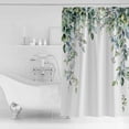 thumbnail image 4 of Small Stall Shower Curtain 36x78 Inch Narrow Half Size Green Eucalyptus Leaves Bath Curtains Bathroom Decor Summer Botanical Vines Plants Waterproof Fabric Shower Curtain Set with Hooks 36 Inch, 4 of 6