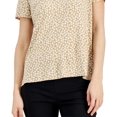 thumbnail image 3 of Alfani Womens Printed V Neck T-Shirt Ditzy Floral Water Camel XL, 3 of 3
