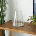 thumbnail image 2 of DecMode 9" Wide Cone Shaped Glass Vase, 2 of 9