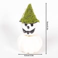 thumbnail image 3 of Mini Halloween Witch Hat Pumpkin Ornament Realistic Grinning Fake Foam Pumpkin Decor for Dining Table Fireplace Mantel Shelf Cabinet Holiday Fall Party Centerpiece, Halloween, Green, Style C, 3 of 6
