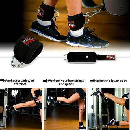 RDX Ankle Strap Workout Cuffs Leg Thigh Pulley Cable Machine Lifting