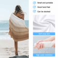 thumbnail image 4 of Beach Towel Brown White Bath Pool Towels Ombre Abstract Absorbent Beach Towel Soft Large Quick Dry Lightweight Camping Travel Sports Yoga Gym Swim Towels for Adult 35x70 Inch, 4 of 9