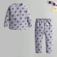 thumbnail image 4 of APEXFWDT Baby Toddler Print Thermal Underwear - 2 Piece Top and Long Johns Girls Boys Thermal Underwear Set Cotton Base Layer Soft Warm Set, 4 of 5