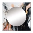 thumbnail image 2 of Designart "Fluid Stone in Black and Gold" Abstract Marble Square Mirror For Wall Decor - Large Black Square Mirror Printed Wall Decor - Modern Square Living Room Mirror, 2 of 5