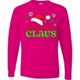 thumbnail image 3 of Inktastic Auntie Claus with Christmas Santa Hat and Snowflakes Long Sleeve T-Shirt, 3 of 5