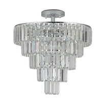 Large crystal chandelier in white chrome color, modern style chandelier, dining room, living room, bedroom (Without Bulb)