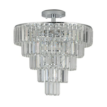 Large crystal chandelier in white chrome color, modern style chandelier, dining room, living room, bedroom (Without Bulb)