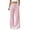 Pink, variant on Women's Trendy Y2k Striped Linen Pants High Waisted Wide Leg Elastic Drawstring Waist Flowy Casual Lounge Style Spring Summer 2026 Beach Pull On Trousers with Side Pockets Sky Blue M