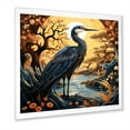 thumbnail image 2 of Designart "Vintage Liner with Heron I" Animals Framed Wall Art Decor - Modern Blue Heron Entryway Framed Wall Art Print, 2 of 6