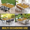 thumbnail image 5 of Japanese Style Table Cloths for 3 Foot Rectangle Tables, Vintage Art Cranes Ocean Wave Yellow Patio Waterproof Elastic Fitted Tablecloths, Washable Rectangular Table Cover for Camping, 5 of 8