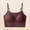 Wine, variant on Womans Bra Plus Size Sports Bra Patterned Sheer Bralette Wireless Breathable Soft Stretch Seamless Comfort Light Support Printed Everyday Bra for Casual Outfits Travel and Lounge Wear