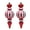 2pcs, variant on Dserfhy 2 Pcs 7 Inch Finial Drop Christmas Tree Ornaments Red White Gourd Shape Hanging Ornaments Shatterproof Plastic Finial Pendant for Holiday Party Decor