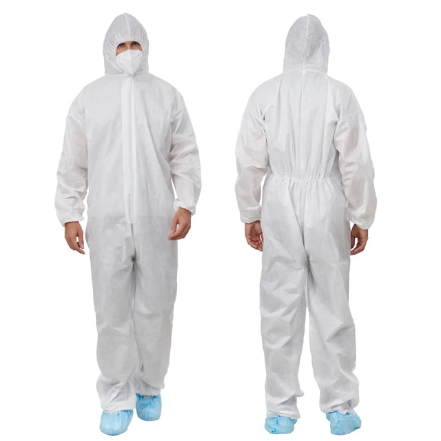 Overalls Greenour 2XL desechables, blancos y transpirables, paquete de 12
