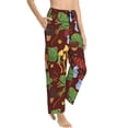 thumbnail image 2 of Sigee Frogs and Mushrooms Print Women's Soft Pajama Pants - Breathable and Comfortable Lounge Sleep Bottoms with Elastic Waistband and Pockets-Small, 2 of 9