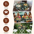 thumbnail image 7 of Yellow Boho Floral Round Tablecloth, Fitted Table Cover with Elastic for 36"-44" Round Tables, Vintage Southwestern Ethnic Tribe Botanical Table Cloth Outdoor Dinning Party Waterproof Tablecloths, 7 of 7