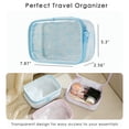 thumbnail image 3 of Bolsa de maquillaje RSRS-LEII, bonita, transparente, con estampado de lazos, nailon 02Blue, 3 of 7