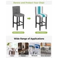 thumbnail image 3 of Turquoise Gray Ombre Bar Stool Covers Set of 2, Farmhouse Teal Gradient Modern Art Stretch Washable Bar Chair Covers with Backs, Removable Pub Counter Height Chair Cover for Kitchen Dining Room Cafe, 3 of 7