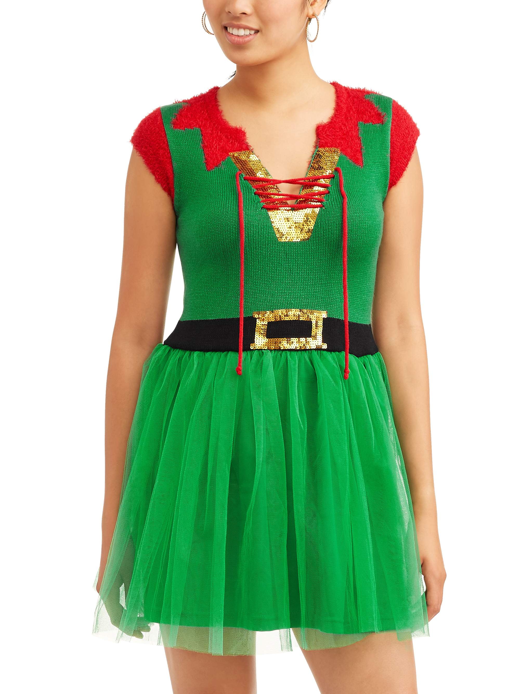 ugly christmas sweater dress walmart