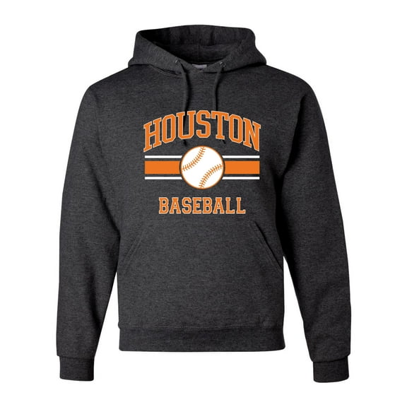 Wild Bobby City of Houston Baseball Fantasy Fan Sports Unisex Hoodie Sweatshirt, Heather Black, Large