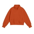 thumbnail image 6 of Zip up Sweatshirt Jackets for Girl - Fall Fleece Stand Neck Jacket with Pockets - Long Sleeve No Hood Outerwear, 6 of 7