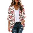 thumbnail image 2 of Ketyyh-chn99 Summer Cardigan for Women 3/4 Sleeve Cardigan for Women 2024 Trendy Pink,L, 2 of 4