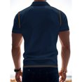 thumbnail image 3 of Zimjoy Mens Polo Shirts Short Sleeve Strech Casual Dress Golf Polo Shirts Summer Soft Lightweight with Chest Pocket Navy S, 3 of 6