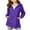 Purple, variant on Boys Girls Long Rain Jacket Waterproo𝐟 Rain Coat with Hood Outdoor Raincoat Windbreaker for Kids Youth Lightweight Rain Suit