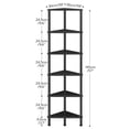 thumbnail image 4 of Industrial 6-Tier Corner Bookshelf – Stylish Black Metal Frame Corner Shelf Stand for Books, Plants, and Small Space Storage – Perfect for Living Room Display, 4 of 13
