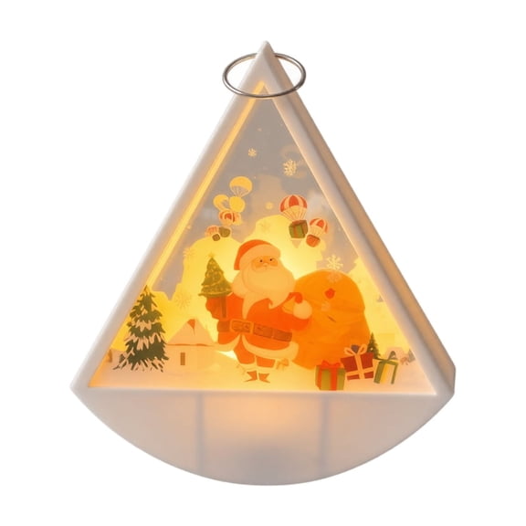 2026 New Christmas Hanging Triangle Lantern with LED Lights, Christmas Hanging Ornament for Christmas Tree,Tabletop & Home Indoor Decor, Charming Xmas Gift for Holiday Decoration Lovers