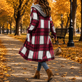 thumbnail image 6 of HappyYEE Women’s Plaid Long Jackets, Fall Flannel Full Zip Hooded Tunic Outerwear, Loose Long Sleeve Tunic Sweatshirt with Pockets, 6 of 8