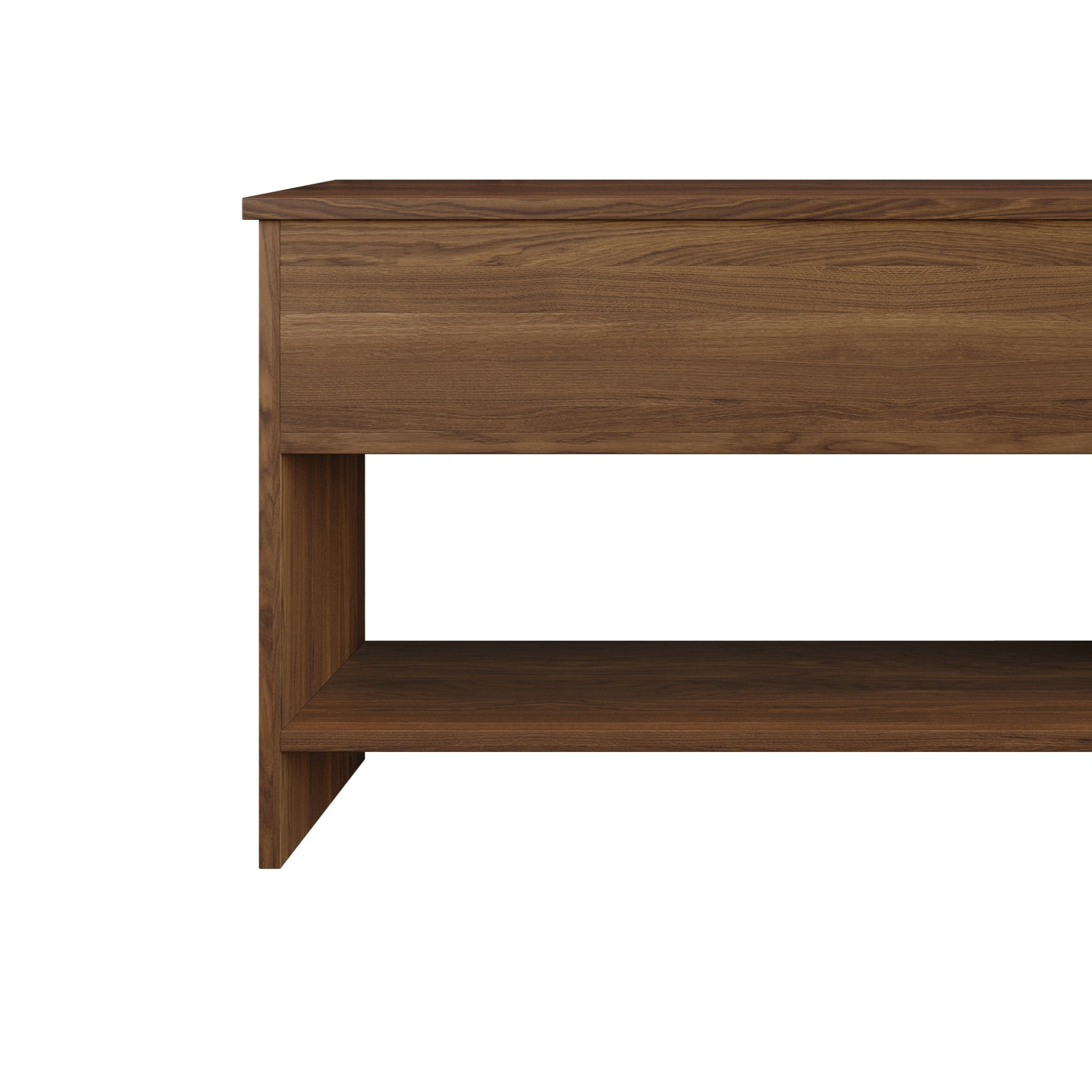 Home Design Glendive Storage Cabinet Bench with Hidden Compartment, Sturdy Construction, Multi-Purpose Design for Entryway, Bedroom, or Living Room, Brown