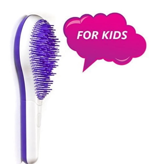 Michel Mercier Kids Detangling Brush White/Purple - For Thick Hair