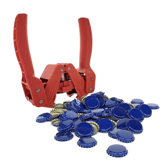 Gloria Double Lever Capper with Blue Crown Oxygen Absorbing Beer Bottle Caps ...