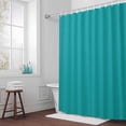thumbnail image 5 of Teal Green Fabric Shower Curtain Solid Teal Color Washable Shower Curtains for Bathroom, Waterproof Bath Curtain with Hooks Home Decor 72x84in, 5 of 8