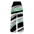 thumbnail image 5 of PEZHADA Pantalon Grand Décontracté Taille Haute Imprimé Confortable pour Femme, Noir, TTTG, 5 of 5