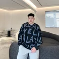 thumbnail image 4 of Sudadera masculina de gran tamaño con estampado otoñal, estilo emo coreano, jersey vintage de los años 90 para hombre, oferta de bienvenida, algodón, simple, cálido, novedoso y, 4 of 5