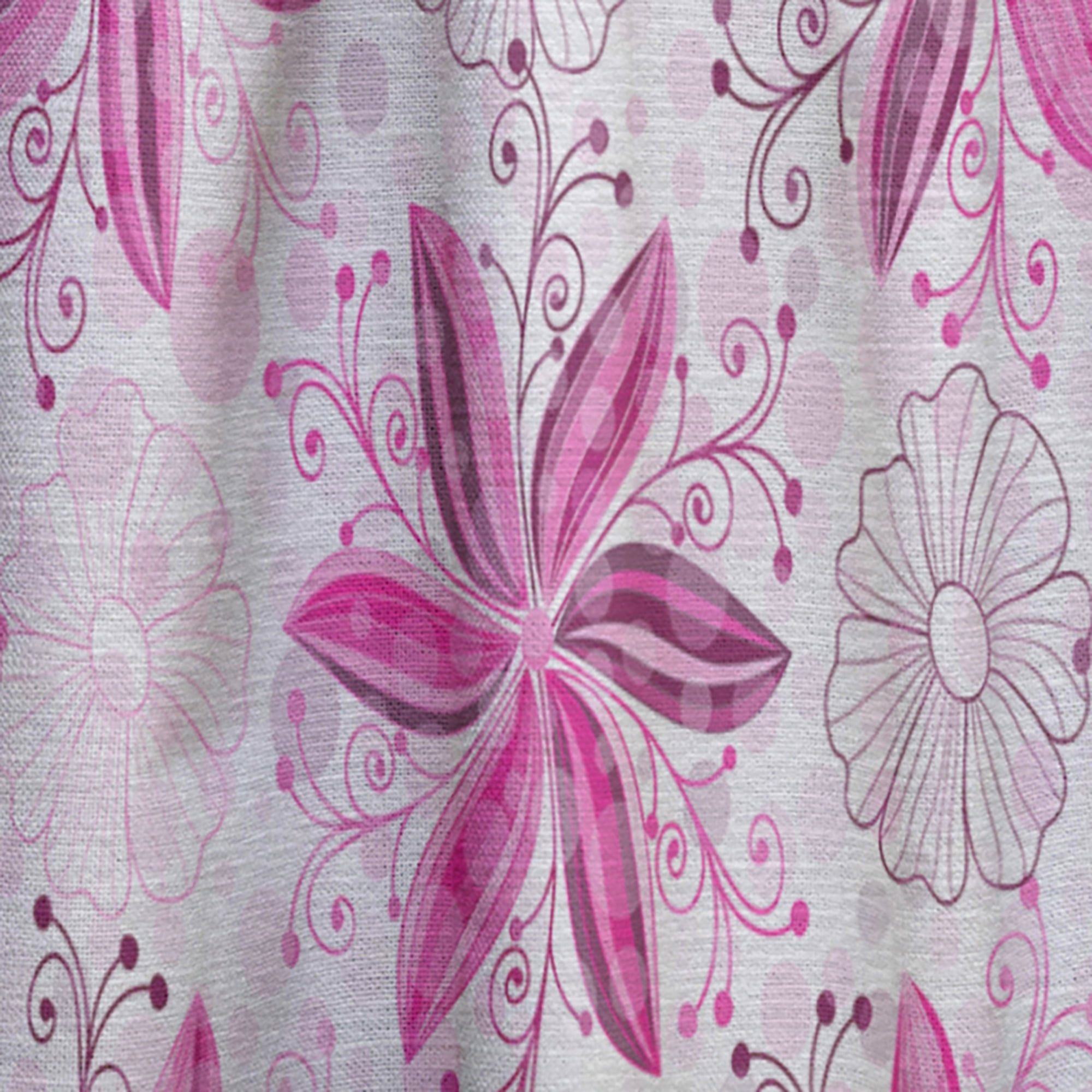 Designart 'Floral Retro Pattern XII' Mid-Century Modern Curtain Panel