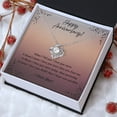 thumbnail image 2 of BrillanceAura Happy Anniversary Gift for Wife, Her from Husband, 14k White Gold Plated Love Knot Necklace, 2 of 9