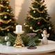 thumbnail image 3 of Portavelas de resina con forma de árbol de Navidad, ideal para decorar bodas, cenas y chimeneas., 3 of 7