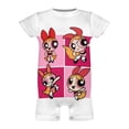 thumbnail image 4 of The Powerpuff Girls Baby Romper Short Sleeve Bodysuits Soft Rompers Summer Clothes One-Piece Jumpsuits Outfits 9-12M, 4 of 7
