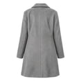 thumbnail image 6 of SuTry Women's Wool Coat, Double Breasted Notched Lapel Long Sleeve, Solid Color Slim Fit Mid Length Winter Overcoat, Everyday Business Casual Outerwear, 6 of 6