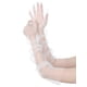 thumbnail image 5 of Guantes largos de ópera de tul para mujer INSPIRE CHIC, guantes de malla transparentes de dedo completo para la noche de boda, color blanco, talla L, 5 of 6