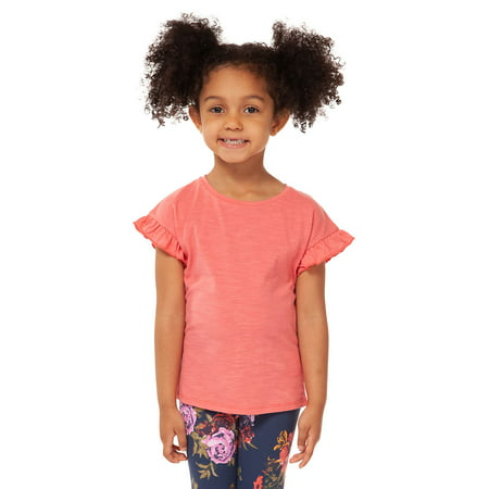Little Girl's Ruffle-Sleeve Tee (She Picked The Best Shirt For Off Roading)
