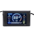 thumbnail image 1 of Electric Bike LCD Display Panel, ABS Shell 24V 36V 48V SM Connector Large Color Screen Easy Installation Electric Scooter LCD Display  for 0.9in Handlebars, 1 of 7
