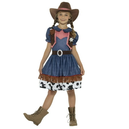 Texan Cowgirl Costume, Small, Blue