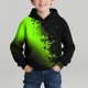 thumbnail image 1 of Sudadera con capucha para niño, con estampado de color, manga larga, informal, deportiva, con capucha, manga larga, sudadera con capucha, top con inserciones en los hombros, blusa de poliéster para ni, 1 of 7