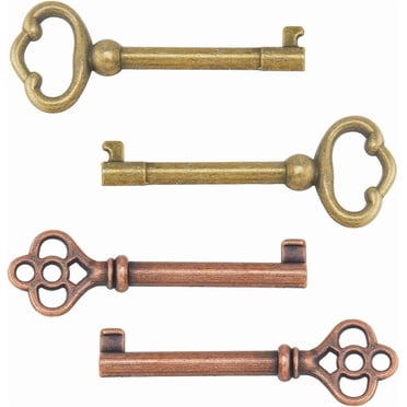 Bouti1583 Vintage Skeleton Keys Charm Set Royal Key In Antique Bronze Pack Of 12 Keys, 12 Different Style, No Repeat