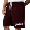 thumbnail image 1 of Mens Casual Shorts Lace-Up Elástico Cintura Bolsillo Ejercicio Fitness Hogar Pantalones de Media Longitud para Diario, 1 of 4
