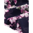 thumbnail image 5 of DARING DIVA Square Neck Flutter Sleeve A-Line Midi Dress XS Blue Pink, 5 of 6