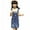 Blue-1988, variant on KIDSCOOL SPACE Little Girls Adjustable Flower Embroidered Jean Overall Dress,7-8 Years